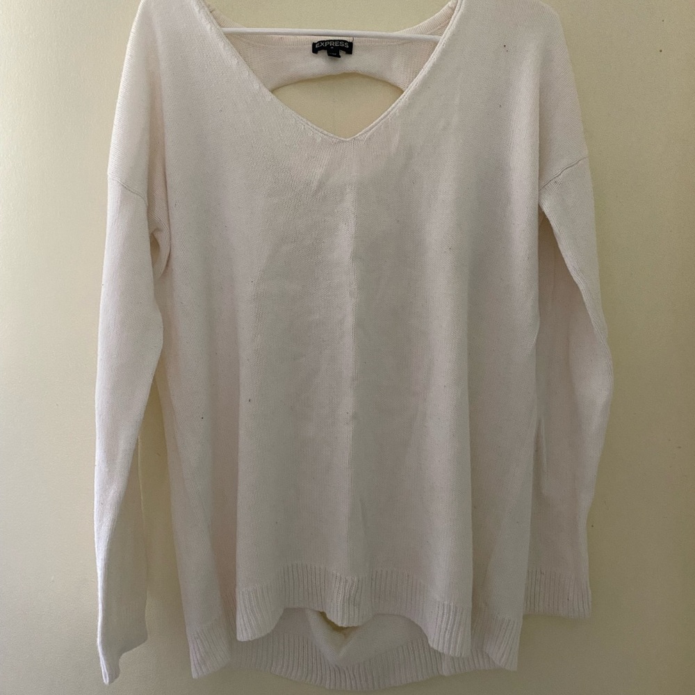 Express sweater with back opening details
